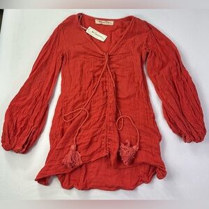 NWT Jen’s Pirate Booty cotton swim coverup tunic mini dress size small